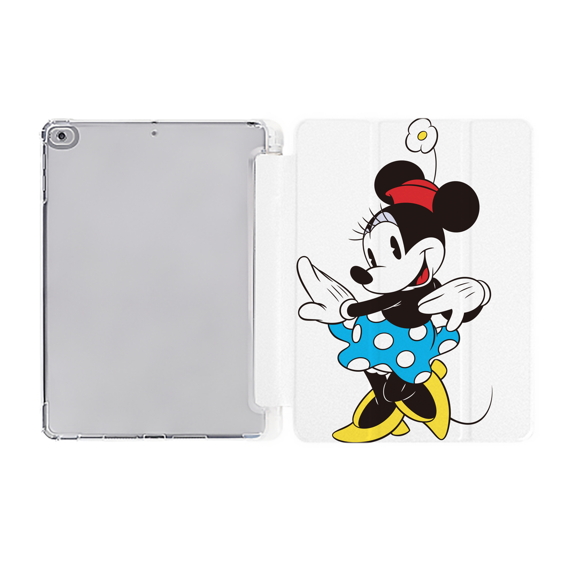 （画像用） ミッキーマウス Mickey Mouse IPad ケース ペン収納付き 三つ折りスタンド PUレザー×シリコン 対応機種9.5/10.5/10.9インチ